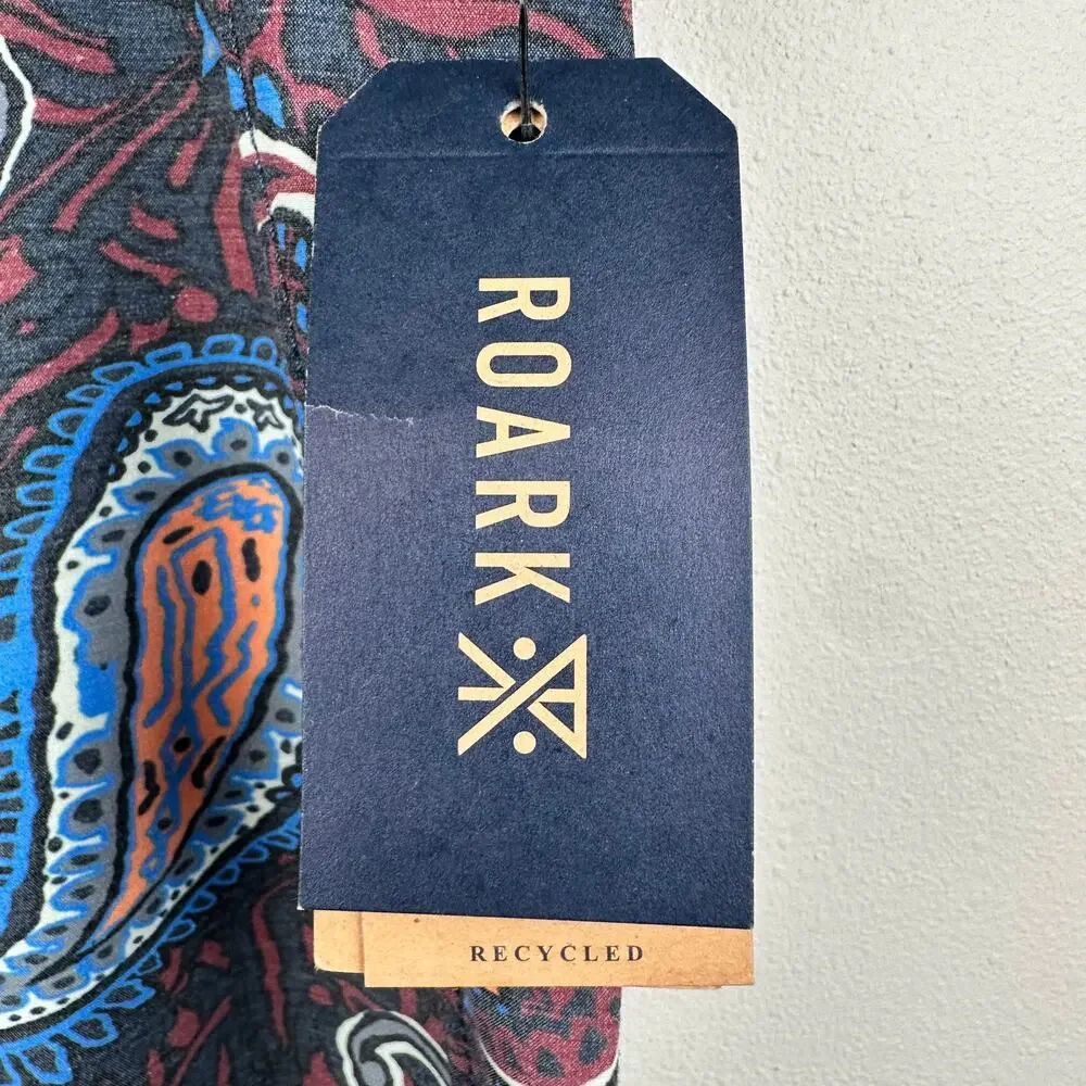 NEW Roark Passage Nomadic 17” Boardshort Blue Paisley 28 Outdoor Beach Swim